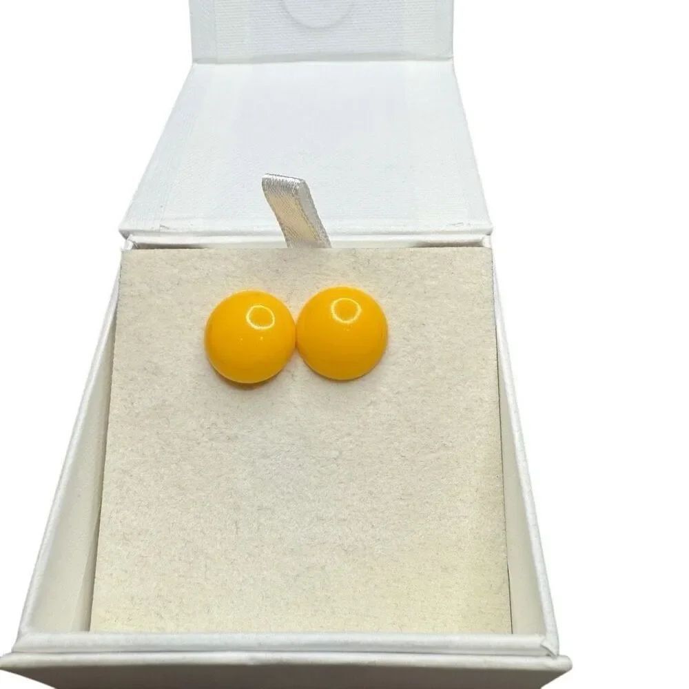 Nordstrom yellow dot stud earrings